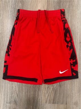 Nike Kids Red Shorts with Black Side Accents Large